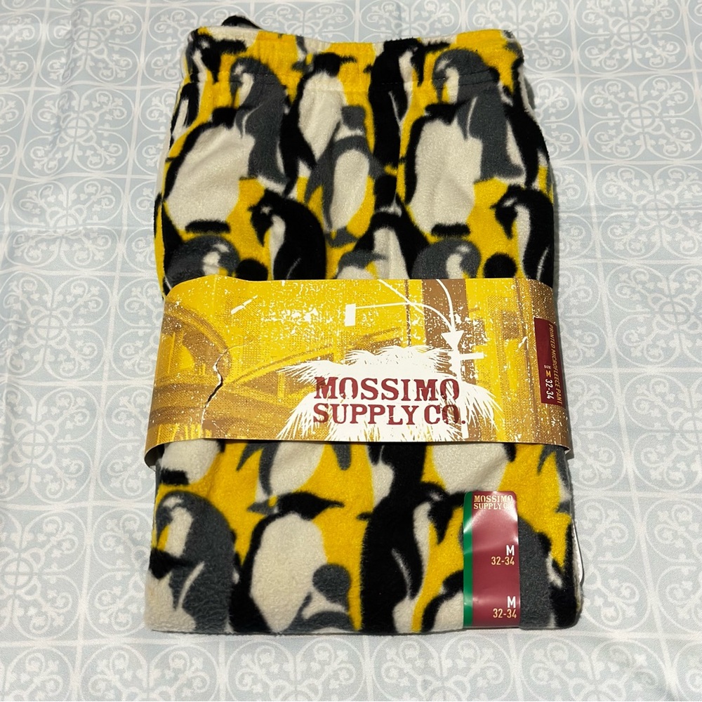 Mossimo Supply Co. Yellow and Black Fleece Pants